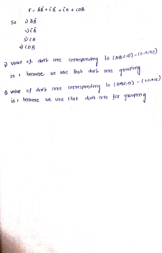 F = Ãot i 8 + CA + COB So Dhe TB 3 CA ФcpВ dont (asc (oraspundma to (ABCD) 10 value of 19 to CHIBICID) (0101011 we use js i
