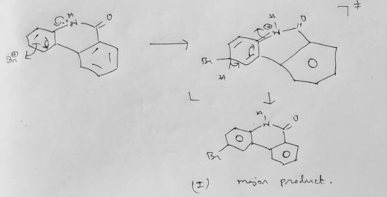 H (1) major product,