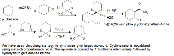 mCPBA 101) Ś Ś S2) Hgo, HzCLA CH3 CH3 H2O cyclohexene OH VOH 1-[(1R 2R)-2-hydroxycyclohexyljethan-1-one SH SH Sś nBuli нсн H