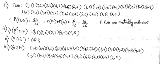 : F 2G ane : P(fui)- 36 36 36