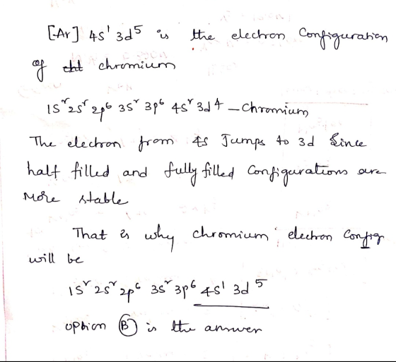 Uomoure [Ar] 45 3d5 as the election Configuration of chat chromium - 15%25 206 35° 3p6 45° 324 _ chromium The election from