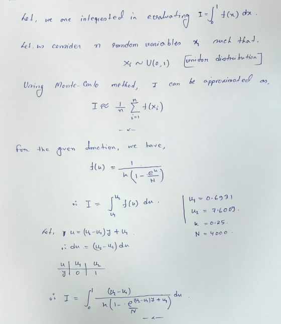 het, we are interested in evaluating I-&+(u) dx . det, us consider n rondom variables xi such that, Xi ~ 160,1) (unitor dist