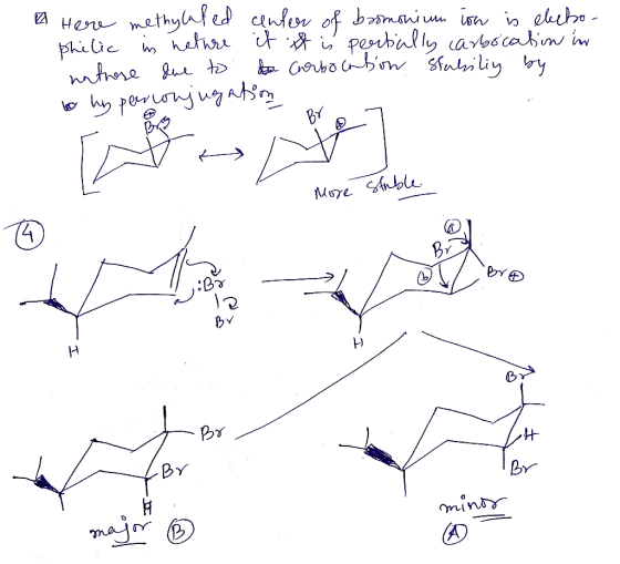 2 Here methylated center of bromsniu ion is elebo- philic in nature it it is pertially carbócation in introse due to da Croub