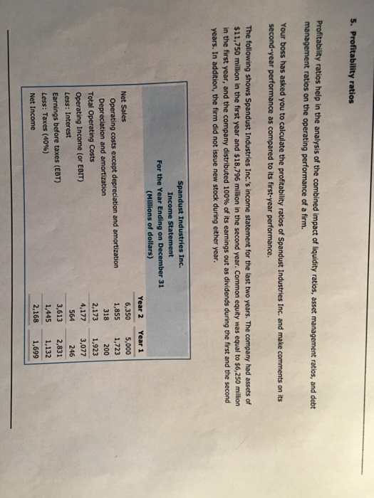 5. Profitability ratios Profitability ratios help in the analysis of the combined impact of liquidity ratios, asset managemen