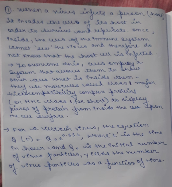 0. Wenen a virus infects a person (hoos) It invades the wes of is host in order to survive and replicate. once, inside, the w