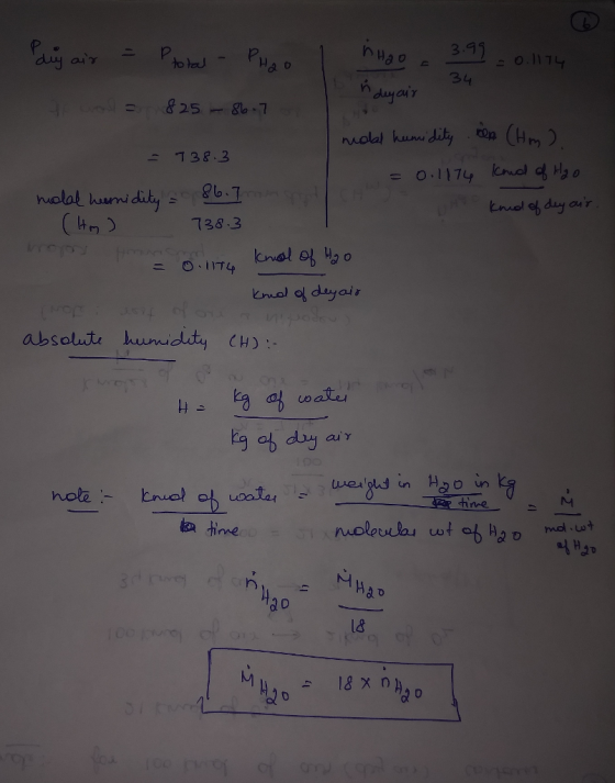 day ニ0.1174 よ0 34 & 25 S molal hum c2p = 0.1174 khualdkho mola humi 738 3 Enuol of duy aur absolute humidity CH) au r irve 良。