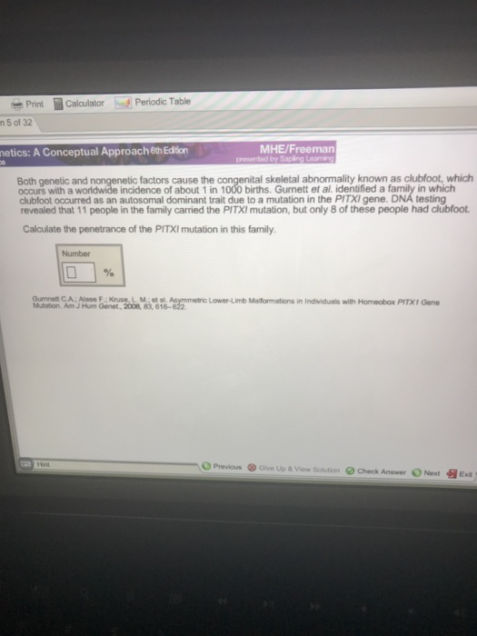 PrintCalculator Periodic Table n 5 of 32 MHE/Freeman netics: A Conceptual Approach 6th Edtion Both genetic and nongenetic fac