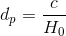 d_p = \frac{c}{H_0}