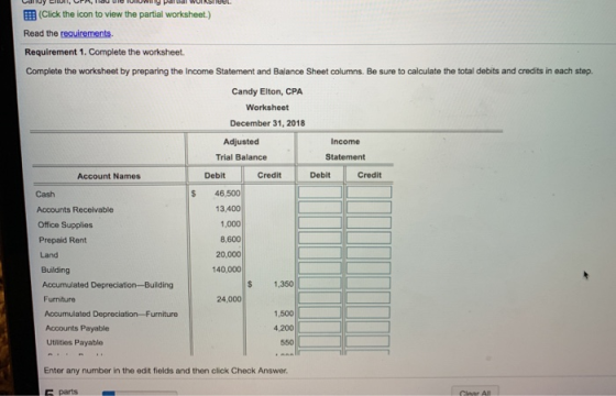 Udily II, CPA, IOU IUIUWilly Pallidl WUINS een (Click the icon to view the partial worksheet.) Read the requirements. Require