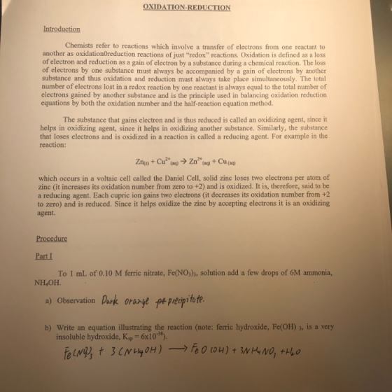 OXIDATION-REDUCTION Introduction Chemists refer to reactions which involve a transfer of electrons from one reactant to anoth