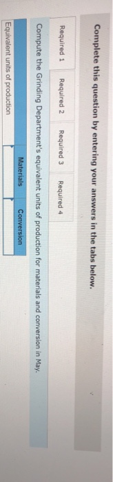 Complete this question by entering your answers in the tabs below. Required 1 Required 2 Required 3 Required 4 Compute the Gr