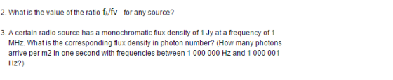 2. What is the value of the ratio fVfv for any sou