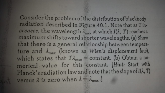 Consider The Problem Of The Distribution Of Blackbody Radiation 