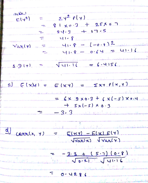 Vax(y) s) E(XM)은 3- 3