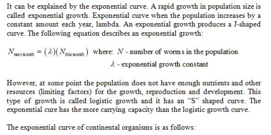 It can be explained by the exponential curve. A rapid growth in population size is called exponential growth. Exponential cur