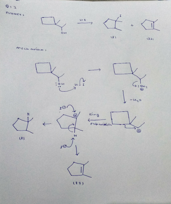 Q-3 Answert - HI - (211 mechanisme OH Ring expansion (I) (11)