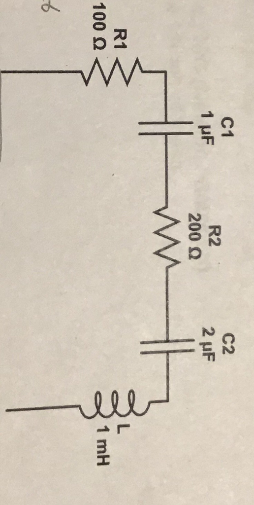 C2 C1 1 HF R2 200 Ω 1 1 mH R1 100 Ω