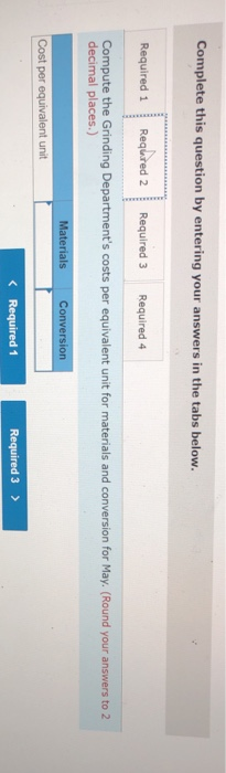 Complete this question by entering your answers in the tabs below. Required 1 Requred 2 Required 3 Required 4 Compute the Gri
