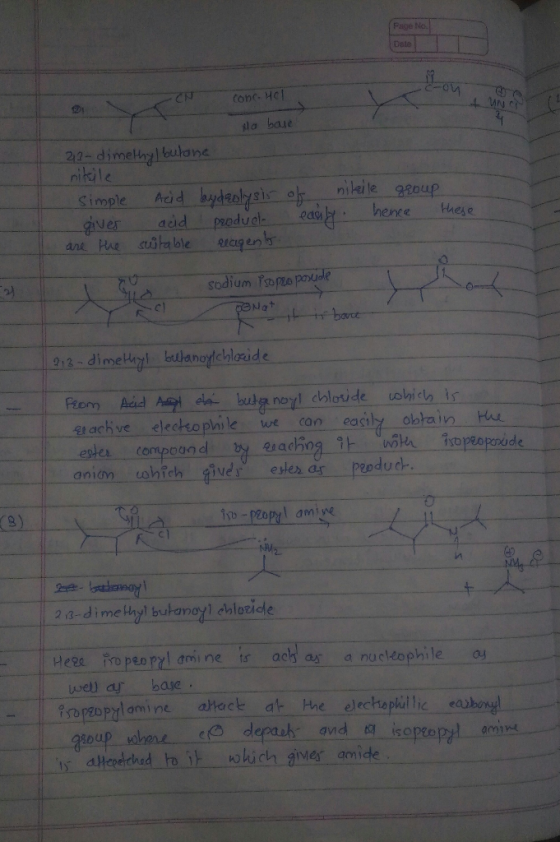 Page No 22- dimethl bulane giver aeid preduclhene these sodium Tpepoe Nat achve eleckephile we can easily obtain anion ushich
