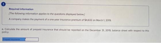 ! Required information [The following information applies to the questions displayed below) A company makes the payment of a
