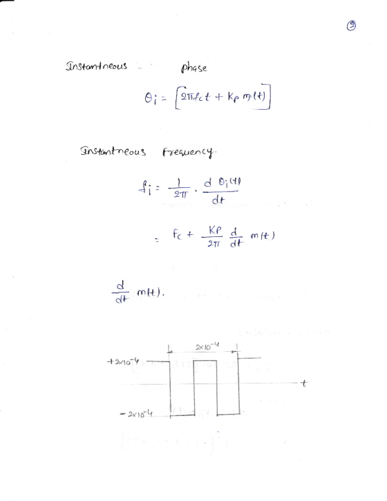 Instontneous phase n C LTdt C. Tr dt mlt) x04 2x 1O +210 -2104