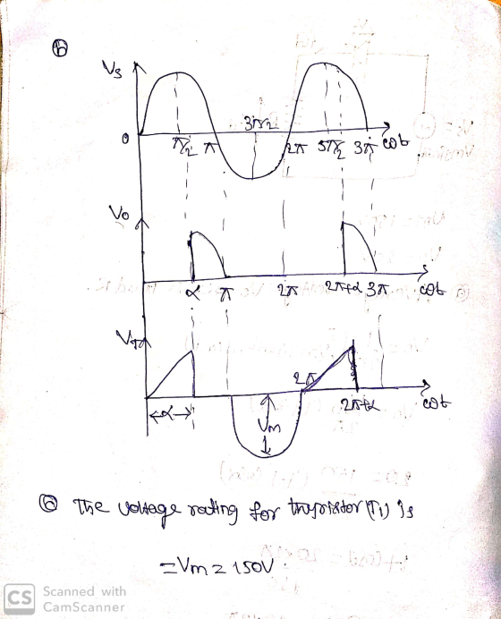 0 SY 7 7 cm 57 37 cob Vo ਕ A L3 - : 9s Vid ਨ- wot - ਤੋਂ > ਉ the voltage rating for tropoietor Tu is Vm2 (S9V 22) CS Scanned w