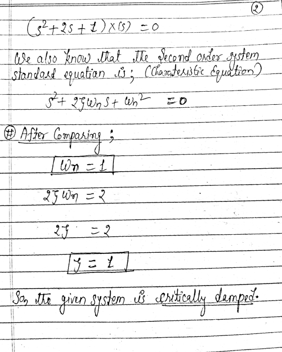 (32+25+)x) 0 hle also know what the second onder system standard equation ; (cloretesséie Equation) s + 29 Wn Stan? © Affor C