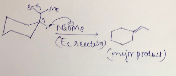 Br. mo some (E2 reaction (major product
