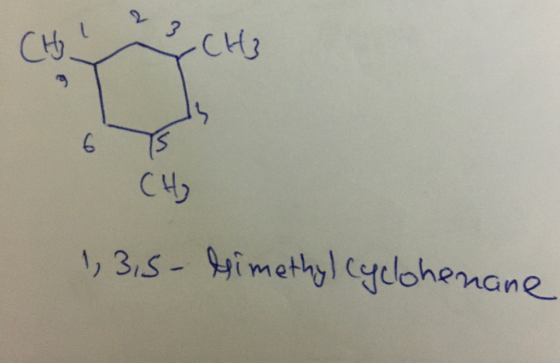 m 6 1,3,5-timethyl cyclohenane