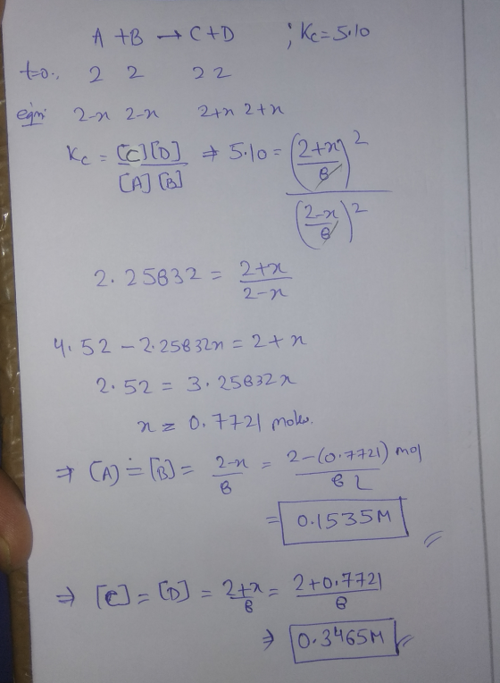 A TBC+D ; Ke=silo to, 2 2 22 2+0 2th egni 2-0 2-n Kc = (c] lo] #5:10= (2+27 2 CAJ ] 2. 25832= 2+2 2-n 4,52-2.25832n=2+n 2.52=