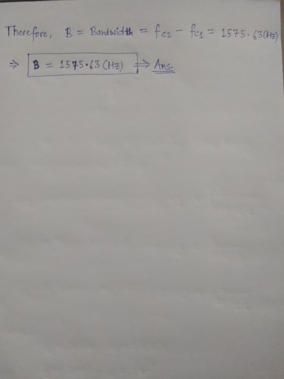 B = Bandwidth= fe2-fei-1545-63(HE Th eretore