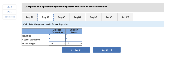 eBook Complete this question by entering your answers in the tabs below. Print References Req A1 Req A2 Req A3 Req B1 Reg B2