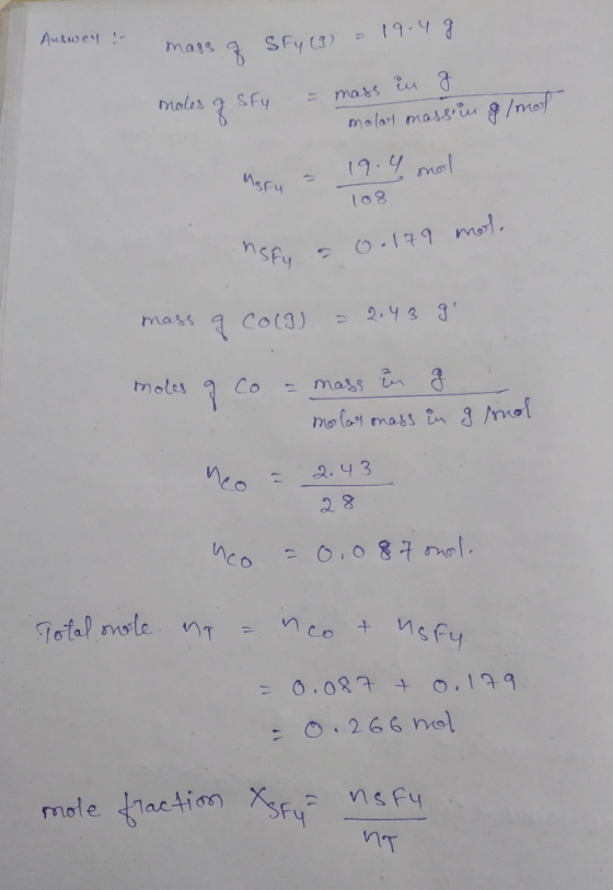 19.97 Autwest SFy C3) mass moles SFy & /mof molart mass 19.4mal t08 nsfy .179 mot. -7 2.43 3 mass Col3) moles Co mars 2.43 28