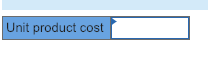 Unit product cost