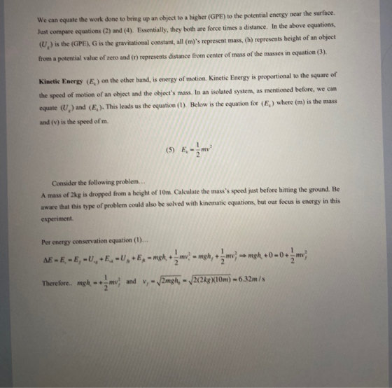 We can equate the work done to bring up an object to a higher (GPE) to the potential energy near the surface. Just compare eq