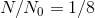 N/No = 1/8