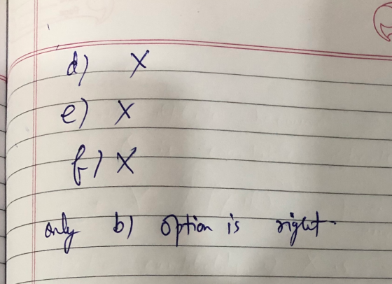 d) x e x fix Only b) option b) option is right