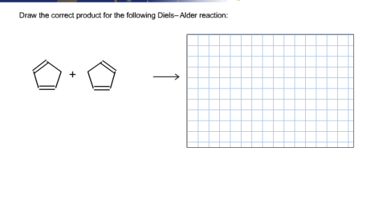 Draw the correct product for the following Diels-A