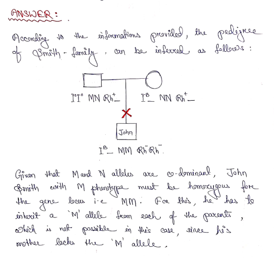 KANSWER: . According to the enforemations provided, the of Smith - family, can be inforced as pedegree follows: I°T° MN Rht I