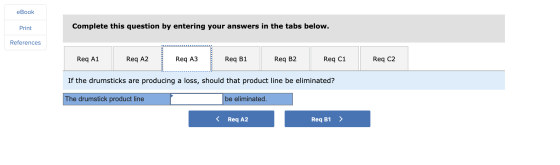 eBook Print Complete this question by entering your answers in the tabs below. References Req A1 Req A2 Req A3 Req B1 Req B2