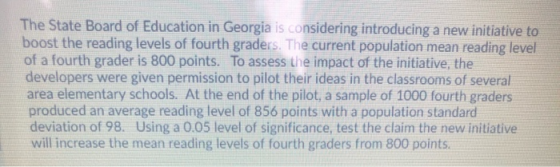 The State Board of Education in Georgia is considering introducing a new initiative to boost the reading levels of fourth gra