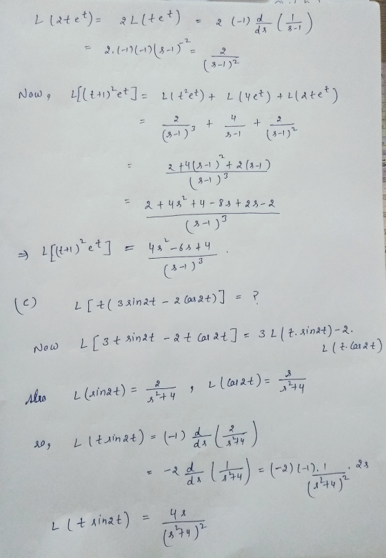 H latet)= alltet) - 2 (-1) d (6) = 2.4-16-1863-15 are (s-12 Now , {(t+1) et] = alt et) + Llyet) + 2(dtet) co to +3932 a s-1 2
