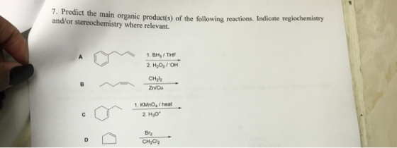 Predict the main organic product(s) of the followi