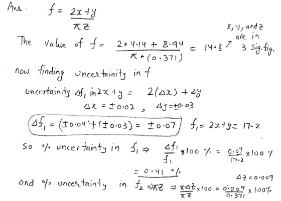 As f- 2x4y ,y, and 2 afe n 兀 The Valie of 24+2.4 (371) 3-fi IM nou finding uncc^teinit^ n f 0.03 )ニナ af I7-2 o.37