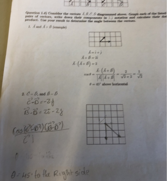 w a t a ll 1) Com this weet NV , write in the w prod yw rowwe determine the w 1. A + Blue) h ச-எ n hetiamal 2 C-B, and l-B 28