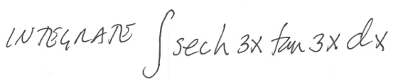INTEGRANE [sech sech 3x tau 3x dy