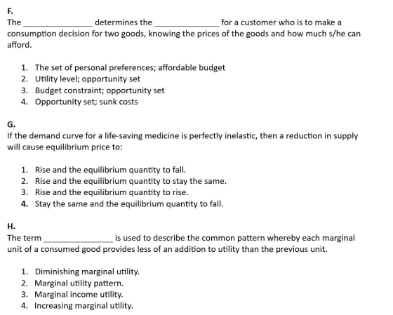 The determines the for a customer who is to make a consumption decision for two goods, knowing the prices of the goods and ho