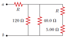 α R R 120 Ω 40.0Ω 5.00 Ω b