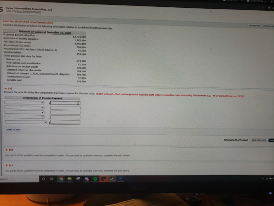 Kieso, Intermediate Accounting, 17e Help System Announcements Exercise 20-09 (Part Level Submission) Sarasota Enterprises pro