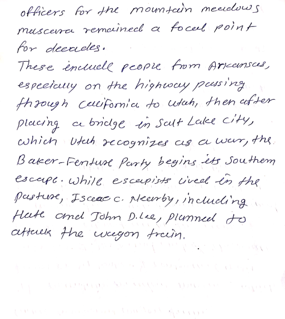 officers for the mountain meadows mascara remainedb a foceel point for decades. . These incluele people from Arkansces, espec